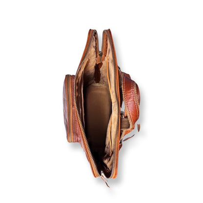 Sac à dos en cuir de chèvre véritable ILA 